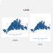 Two maps of Martha's Vineyard, Massachusetts, one in landscape and one in portrait orientation, on a white background.