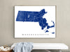 Massachusetts state map print by Maps As Art.
