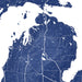 Topographic map of the United States in blue and white