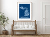 Michigan state blueprint map art print designed by Maps As Art.