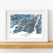 Framed map of Montreal on a white wall