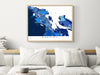 Nanaimo BC Canada map print in blue shapes by Maps As Art.