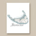 Map of Nantucket on a white background