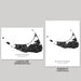 Two black and white maps of Nantucket, Massachusetts, one landscape and one portrait orientation, on a gray background.