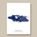 Map of Nassau, New Providence, The Bahamas on a white background