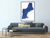 New England map print by Maps As Art.