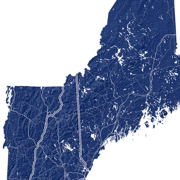Topographic map of a region with detailed terrain features on a white background