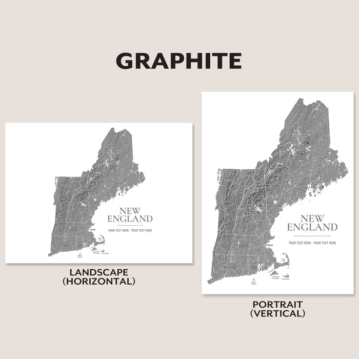 New England Topographic Map Print: Personalized Wall Art