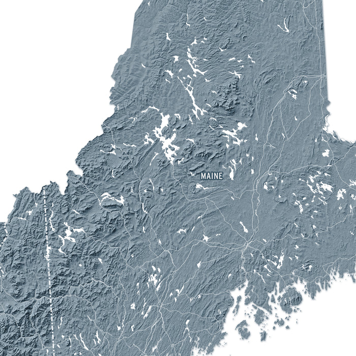 New England Topographic Map Print: Personalized Wall Art