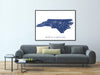 North Carolina state map print in Vintage by Maps As Art.