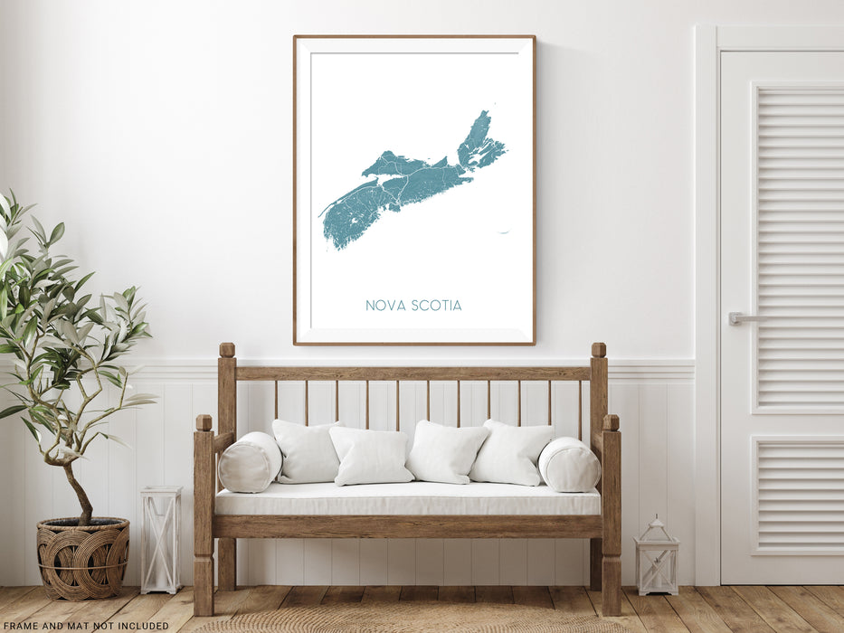 Nova Scotia map print in Vintage by Maps As Art.