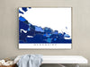 Oceanside, Vancouver Island BC Canada map print poster with a blue geometric design by Maps As Art.