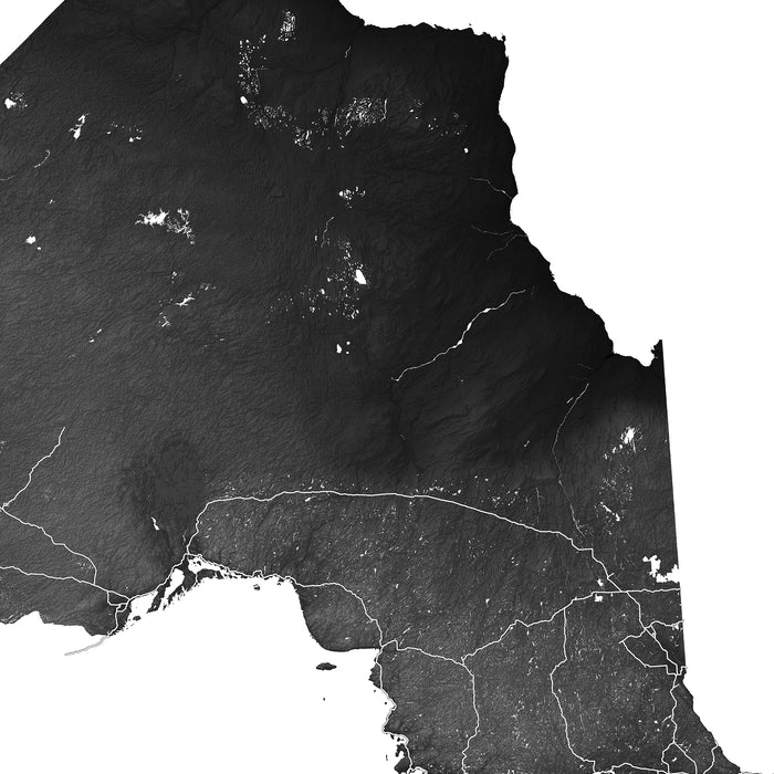 Ontario Map Print: Topographic Province Wall Art Poster and Road Map, Toronto Ottawa