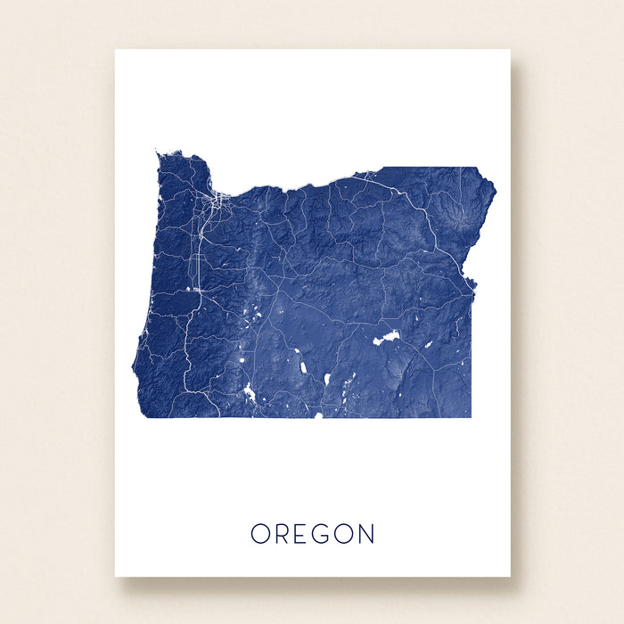 Map of Oregon on a white background
