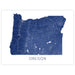 Map of Oregon in blue on a white background