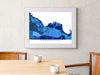 Parkville, Vancouver Island BC Canada map print poster with a blue geometric design by Maps As Art.