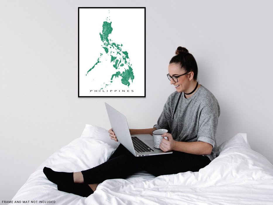 Philippines map print by Maps As Art.