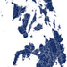 Map of the Philippines with a blue and white colour scheme