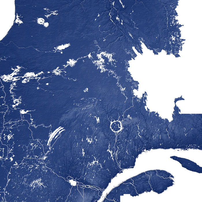 Topographic map of the United States with blue color scheme