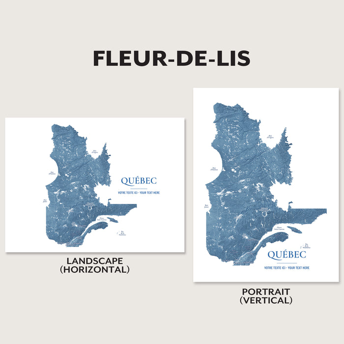 Quebec Map Print: Custom Topographic Province Wall Art Poster