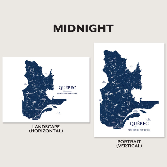 Quebec Map Print: Custom Topographic Province Wall Art Poster
