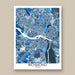 Map poster of Richmond, Virginia on a beige background