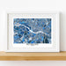 Framed map of Richmond, Virginia on a white wall.