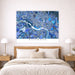 Map of Richmond on a wall above a bed in a bedroom setting