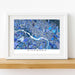 Framed map of Richmond on a white wall