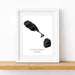 Framed map print of Saint Kitts and Nevis on a white background