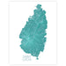 Map of Saint Lucia in teal color on a white background