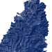 Topographic map of a region with detailed elevation lines.