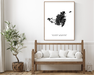 Saint Martin island map print with a black and white topographic landscape design by Maps As Art.