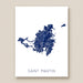 Map of Saint Martin on a white background