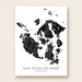 Map of San Juan Islands, Washington on a white background