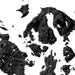 Black and white map pattern on a white background