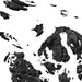 Black abstract shapes on a white background