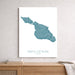 Map of Santa Catalina Island on a white background