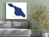 Santa Catalina island California map art print with a 3D topographic landscape design by Maps As Art. 