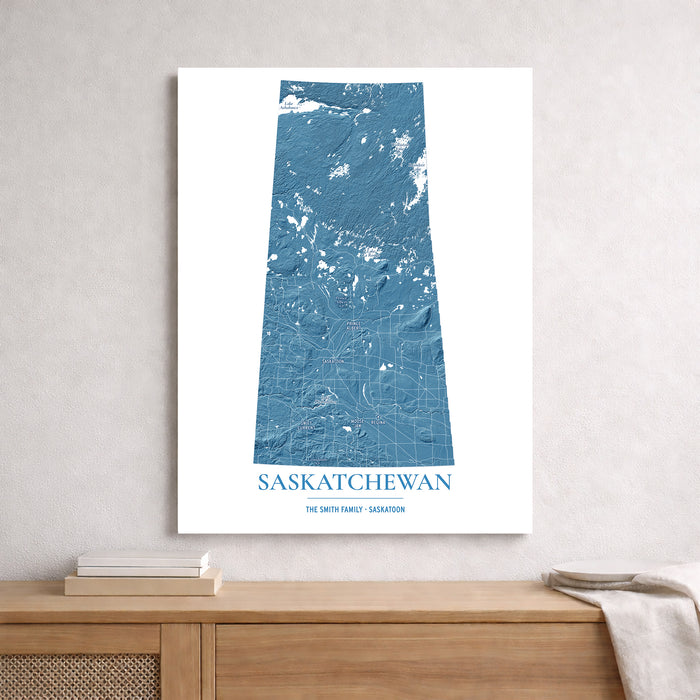 Saskatchewan Map Print: Custom Canada Province Wall Art Poster