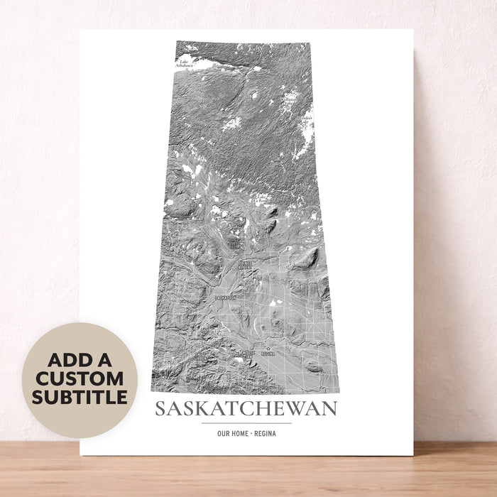 Saskatchewan Map Print: Custom Canada Province Wall Art Poster