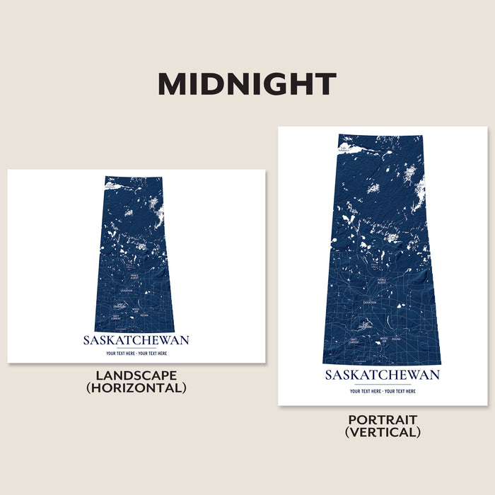 Saskatchewan Map Print: Custom Canada Province Wall Art Poster