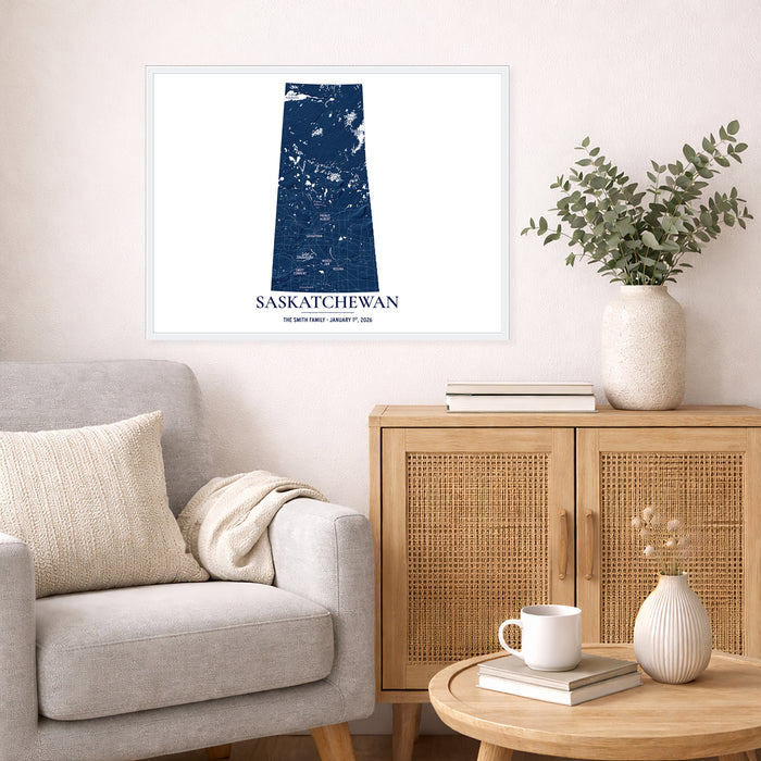 Saskatchewan Map Print: Custom Canada Province Wall Art Poster