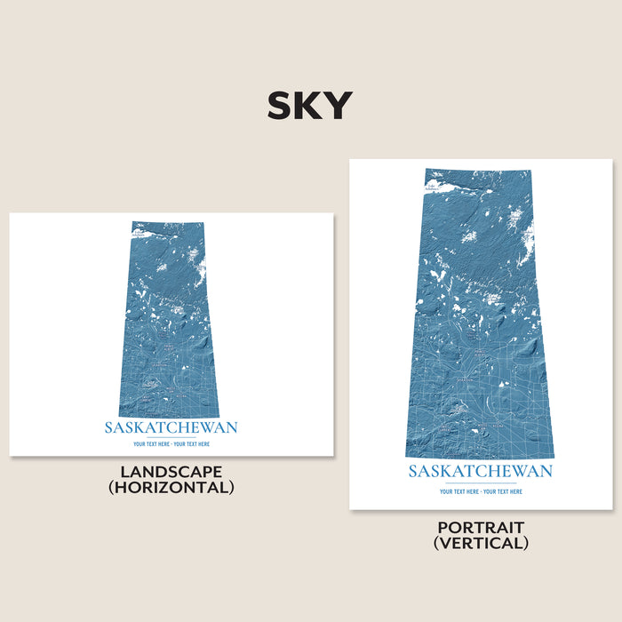Saskatchewan Map Print: Custom Canada Province Wall Art Poster