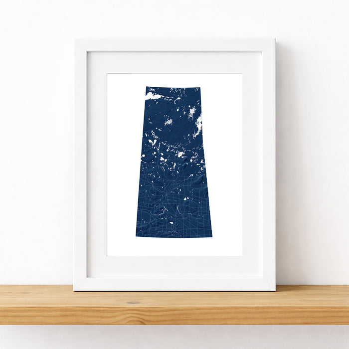Saskatchewan Map Print: Custom Canada Province Wall Art Poster