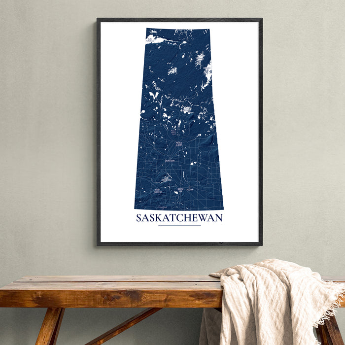 Saskatchewan Map Print: Custom Canada Province Wall Art Poster