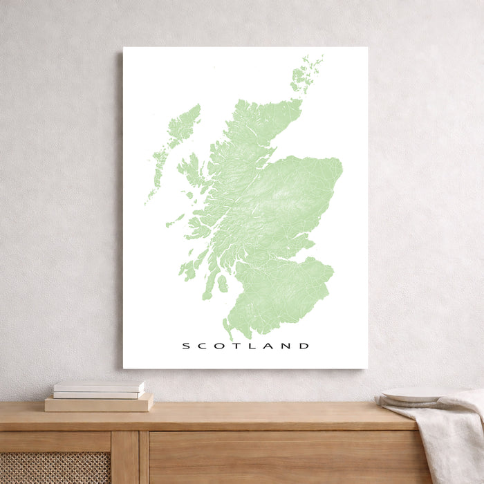Scotland Topographic Map Print: Country Wall Art Poster Road Maps, Glasgow Edinburgh