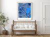 Scottsdale, Arizona map art print in blue shapes designed by Maps As Art.