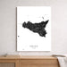 Map of Sicily, Italy on a white background