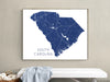 South Carolina state map print in Vintage by Maps As Art.
